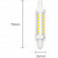 LED Lamp - Aigi Trunka - R7S Fitting - 5W - Helder/Koud Wit 6500K - Geel - Glas Lijntekening