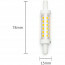 LED Lamp - Aigi Trunka - R7S Fitting - 5W - Helder/Koud Wit 6500K - Oranje - Glas Lijntekening