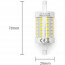 LED Lamp - Aigi Trunka - R7S Fitting - 8W - Helder/Koud Wit 6500K - Geel - Glas Lijntekening