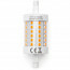 LED Lamp - Aigi Trunka - R7S Fitting - 8W - Helder/Koud Wit 6500K - Oranje - Glas