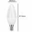 LED Lamp - Facto Candle - E14 Fitting - 6W - Warm Wit 3000K Lijntekening