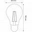 LED Lamp - Filament - E27 Fitting - 6W - Warm Wit 2700K Lijntekening