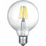 LED Lamp - Filament - Trion Globin - E27 Fitting - 6W - Warm Wit 3000K - Transparent Helder - Aluminium