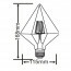 LED Lamp - Filament - Trion Krolin - E27 Fitting - 4W - Warm Wit 3000K - Rookkleur - Glas Lijntekening