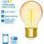 LED Lamp - Smart LED - Aigi Rixona - Bulb G45 - 4.5W - E27 Fitting - Slimme LED - Wifi LED + Bluetooth - Aanpasbare Kleur - Amber - Glas 2