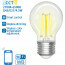 LED Lamp - Smart LED - Aigi Rixona - Bulb G45 - 4.5W - E27 Fitting - Slimme LED - Wifi LED + Bluetooth - Aanpasbare Kleur - Transparant Helder - Glas 2