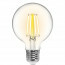 LED Lamp - Smart LED - Aigi Rixona - Bulb G80 - 6W - E27 Fitting - Slimme LED - Wifi LED + Bluetooth - Aanpasbare Kleur - Transparant Helder - Glas