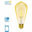 LED Lamp - Smart LED - Aigi Rixona - Bulb ST64 - 6W - E27 Fitting - Slimme LED - Wifi LED + Bluetooth - Aanpasbare Kleur - Amber - Glas 2