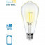 LED Lamp - Smart LED - Aigi Rixona - Bulb ST64 - 6W - E27 Fitting - Slimme LED - Wifi LED + Bluetooth - Aanpasbare Kleur - Transparant Helder - Glas 2