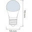 LED Lamp - Specta - Groen Gekleurd - E27 Fitting - 3W Lijntekening