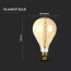 LED Lamp - Viron Uranim - Filament A165 - E27 Fitting - Dimbaar - 8W - Warm Wit 2000K - Amber Lijntekening