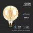LED Lamp - Viron Uranim - Globe Filament G200 - E27 Fitting - Dimbaar - 8W - Warm Wit 2000K - Amber 3