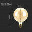 LED Lamp - Viron Uranim - Globe Filament G200 - E27 Fitting - Dimbaar - 8W - Warm Wit 2000K - Amber Lijntekening