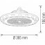 LED Magazijnverlichting / Highbay UFO Waterdicht 200W 6400K Helder/Koud Rond 385x190mm Aluminium IP65 Lijntekening