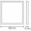 LED Paneel - Aigi Clena - Dimbaar - 60x60 Natuurlijk Wit 4000K - 40W Inbouw Vierkant - Mat Wit - Flikkervrij Lijntekening