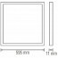 LED Paneel - Aigi Clena - Dimbaar - 60x60 Warm Wit 3000K - 40W Inbouw Vierkant - Mat Wit - Flikkervrij Lijntekening