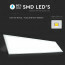 LED Paneel - Viron Ganto - 120x30 Natuurlijk Wit 4000K - 45W Inbouw Rechthoek - Mat Wit - Aluminium 3