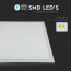 LED Paneel - Viron Ganto - 60x60 Natuurlijk Wit 4000K - 45W Inbouw Vierkant - Mat Wit - Aluminium 7