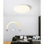 LED Plafondlamp - Aigi Dyno - Opbouw Rond 18W - Warm Wit 3000K - Dimbaar - Mat Wit - Aluminium 7