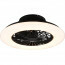 LED Plafondlamp met Ventilator - Plafondventilator - Trion Romina - 30W - Aanpasbare Kleur - Rond - Mat Zwart - Kunststof