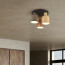 LED Plafondlamp - Plafondverlichting - Trion Agido - E27 Fitting - 3-lichts - Zwart met Multicolor Lampenkap 2 