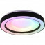 LED Plafondlamp - Plafondverlichting - Trion Aroma - 22W - RGBW - Dimbaar - Aanpasbare Kleur - Afstandsbediening - Sterlicht - Rond - Mat Zwart - Kunststof