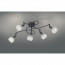 LED Plafondlamp - Plafondverlichting - Trion Brista - E14 Fitting - 5-lichts - Rond - Mat Zwart - Aluminium 2