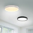 LED Plafondlamp - Plafondverlichting - Trion Dile - 29W - Aanpasbare Lichtkleur - Rond - Mat Zwart - Metaal 2