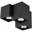 LED Plafondlamp - Plafondverlichting - Trion Ferry - GU10 Fitting - 3-lichts - Rechthoek - Mat Zwart - Aluminium 2