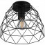 LED Plafondlamp - Plafondverlichting - Trion Hiva - E27 Fitting - 1-lichts - Rond - Mat Zwart - Aluminium 2