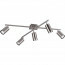 LED Plafondlamp - Plafondverlichting - Trion Mary - GU10 Fitting - 5-lichts - Rechthoek - Mat Nikkel - Aluminium 2