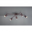 LED Plafondlamp - Plafondverlichting - Trion Mary - GU10 Fitting - 5-lichts - Rechthoek - Roestkleur - Aluminium 4