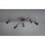 LED Plafondlamp - Plafondverlichting - Trion Mary - GU10 Fitting - 5-lichts - Rechthoek - Roestkleur - Aluminium 6
