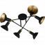 LED Plafondlamp - Plafondverlichting - Trion Rollo - E14 Fitting - 6-lichts - Rond - Mat Zwart - Aluminium 2