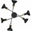LED Plafondlamp - Plafondverlichting - Trion Rollo - E14 Fitting - 6-lichts - Rond - Mat Zwart - Aluminium 3