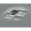LED Plafondlamp - Plafondverlichting - Trion Soranto - 24W - Warm Wit 3000K - Dimbaar - Vierkant - Mat Zwart - Aluminium 2