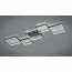 LED Plafondlamp - Plafondverlichting - Trion Soranto - 34W - Warm Wit 3000K - Dimbaar - Rechthoek - Mat Zwart - Aluminium 2