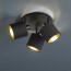 LED Plafondlamp - Plafondverlichting - Trion Torry - E14 Fitting - 3-lichts - Rond - Mat Zwart - Aluminium/Textiel 3