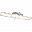 LED Plafondlamp - Trion Carlos - 34W - Warm Wit 3000K - Dimbaar - Vierkant - Geborsteld Zilver - Aluminium