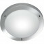 LED Plafondlamp - Trion Condi - Opbouw Rond - Spatwaterdicht IP44 - E27 Fitting - Glans Chroom Aluminium - Ø310mm