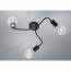 LED Plafondlamp - Trion Dolla - E27 Fitting - 3-lichts - Rond - Mat Zwart - Aluminium 2