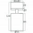 LED Plafondspot - Brinton Betin - GU10 Fitting - 1-lichts - Rond - Mat Zwart - Kantelbaar - Aluminium - Philips - CorePro 827 36D - Dimbaar - 5W - Warm Wit 2700K Lijntekening