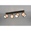 LED Plafondspot - Plafondverlichting - Trion Bidon - E14 Fitting - 4-lichts - Rechthoek - Mat Zwart - Aluminium 5
