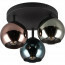 LED Plafondspot - Plafondverlichting - Trion Seldy - E14 Fitting - 3-lichts - Rond - Zwart met Multicolor Glas 2