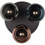 LED Plafondspot - Plafondverlichting - Trion Seldy - E14 Fitting - 3-lichts - Rond - Zwart met Multicolor Glas 3