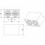 LED Plafondspot - Trion Bisqy - GU10 Fitting - 2-lichts - Rechthoek - Mat Wit - Aluminium Lijntekening