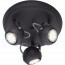 LED Plafondspot - Trion Bosty - GU10 Fitting - 3-lichts - Rond - Mat Zwart - Aluminium