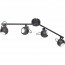 LED Plafondspot - Trion Bosty - GU10 Fitting - 4-lichts - Rond - Mat Zwart - Aluminium