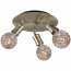LED Plafondspot - Trion Korli - E27 Fitting - 3-lichts - Rond - Mat Brons - Aluminium 3