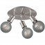 LED Plafondspot - Trion Korli - E27 Fitting - 3-lichts - Rond - Mat Nikkel - Aluminium 3